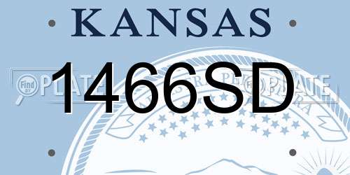 1466SD Kansas License Plate