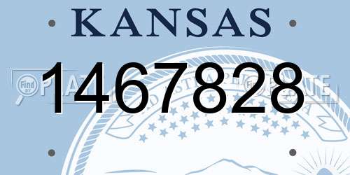 1467828 Kansas License Plate