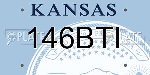 146BTI Kansas License Plate