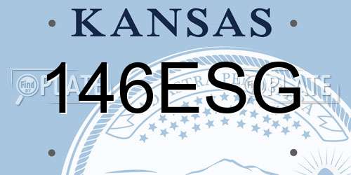 146ESG Kansas License Plate
