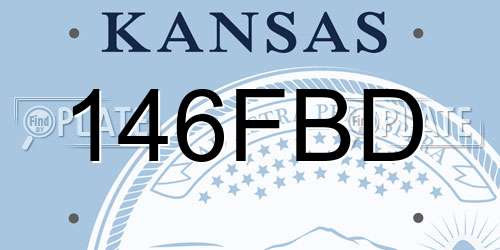146FBD Kansas License Plate