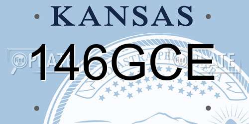 146GCE Kansas License Plate