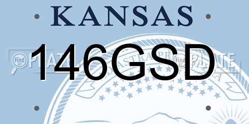 146GSD Kansas License Plate