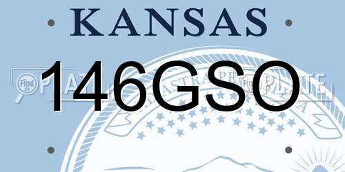 146GSO Kansas License Plate