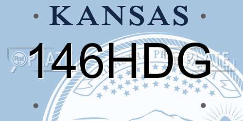 146HDG Kansas License Plate