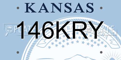 146KRY Kansas License Plate