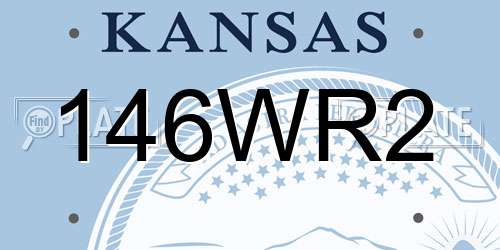 146WR2 Kansas License Plate