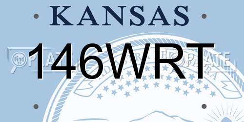 146WRT Kansas License Plate