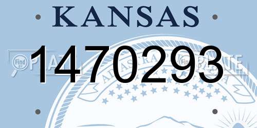 1470293 Kansas License Plate