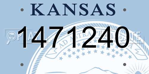 1471240 Kansas License Plate