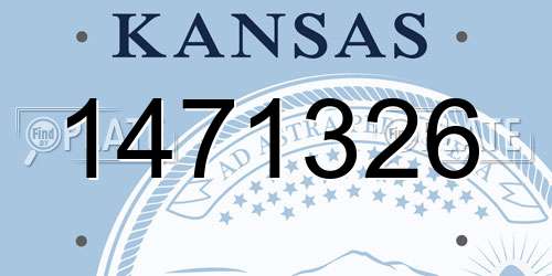 1471326 Kansas License Plate