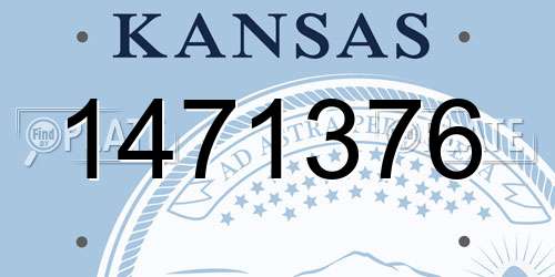 1471376 Kansas License Plate