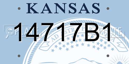 14717B1 Kansas License Plate