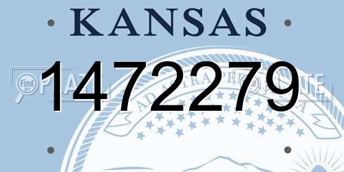 1472279 Kansas License Plate
