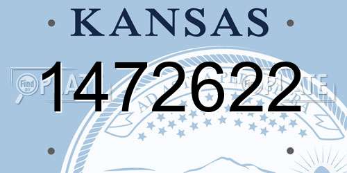 1472622 Kansas License Plate