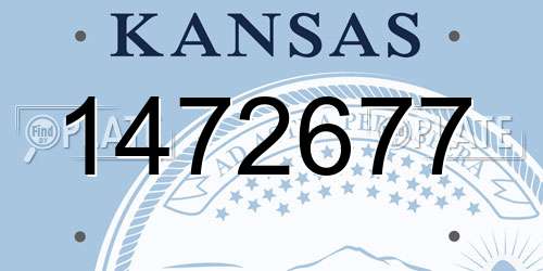 1472677 Kansas License Plate