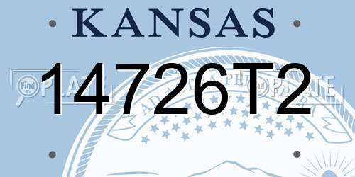 14726T2 Kansas License Plate