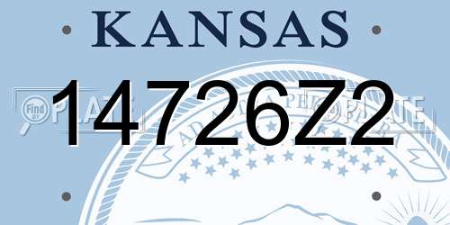 14726Z2 Kansas License Plate