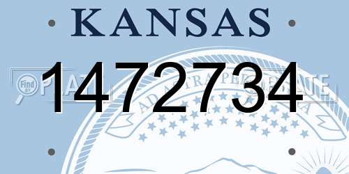1472734 Kansas License Plate