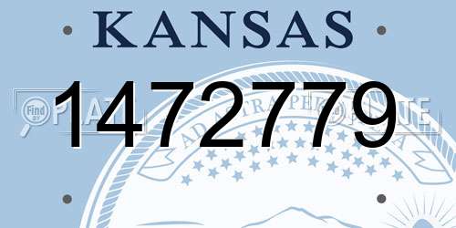 1472779 Kansas License Plate
