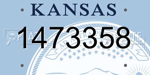 1473358 Kansas License Plate