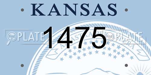1475 Kansas License Plate