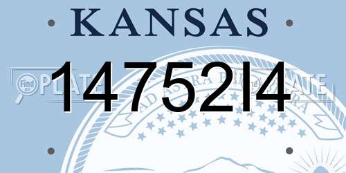14752I4 Kansas License Plate
