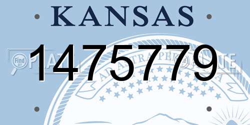 1475779 Kansas License Plate