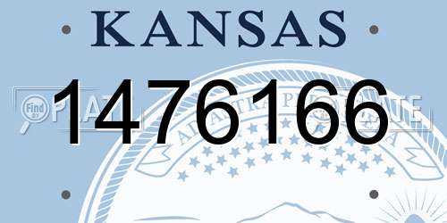 1476166 Kansas License Plate