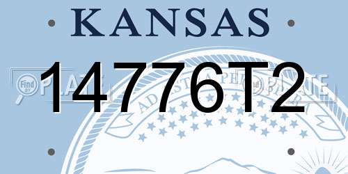 14776T2 Kansas License Plate