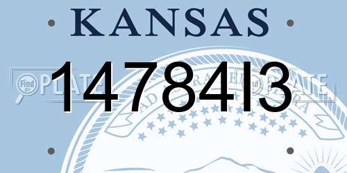 14784I3 Kansas License Plate