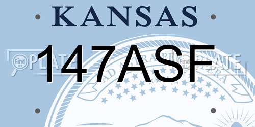 147ASF Kansas License Plate