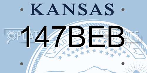147BEB Kansas License Plate