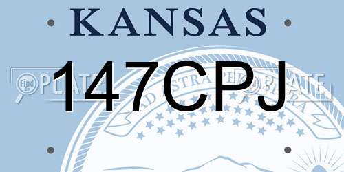 147CPJ Kansas License Plate
