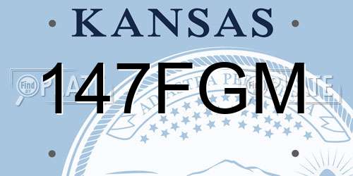 147FGM Kansas License Plate
