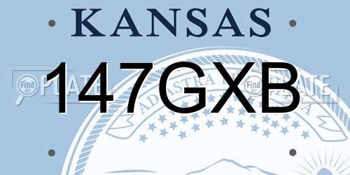 147GXB Kansas License Plate