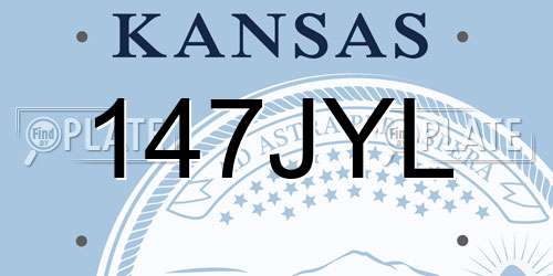 147JYL Kansas License Plate