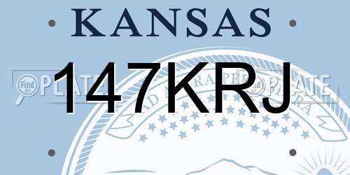 147KRJ Kansas License Plate