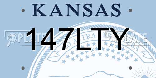 147LTY Kansas License Plate
