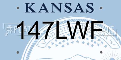 147LWF Kansas License Plate