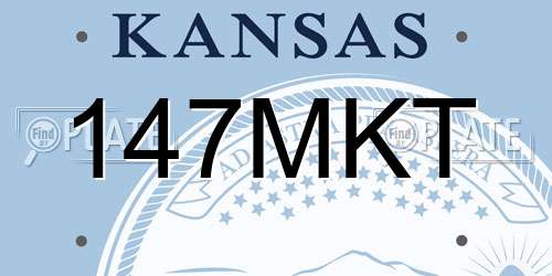 147MKT Kansas License Plate