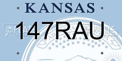 147RAU Kansas License Plate