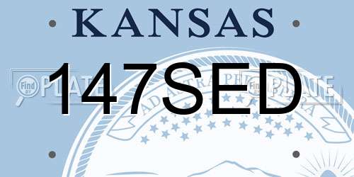 147SED Kansas License Plate