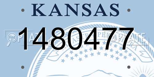 1480477 Kansas License Plate
