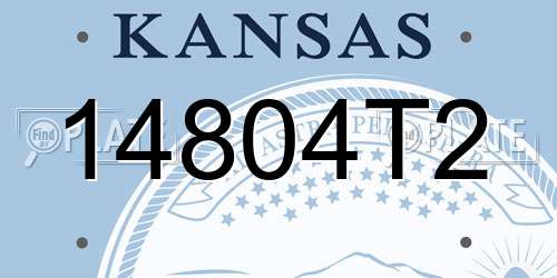 14804T2 Kansas License Plate
