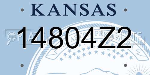 14804Z2 Kansas License Plate