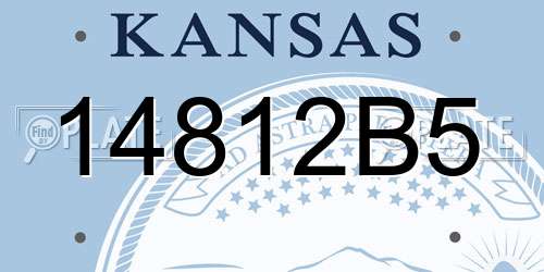 14812B5 Kansas License Plate