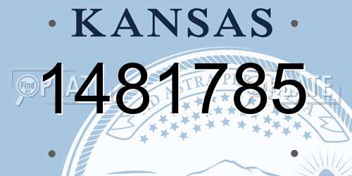 1481785 Kansas License Plate
