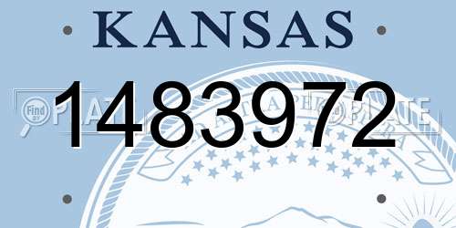 1483972 Kansas License Plate