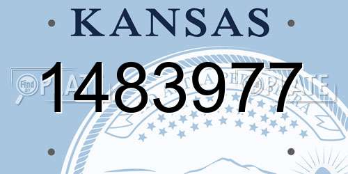 1483977 Kansas License Plate